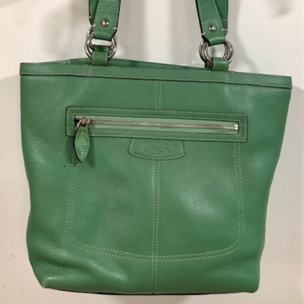 Coach Penelope Grass Green Tote #F14683